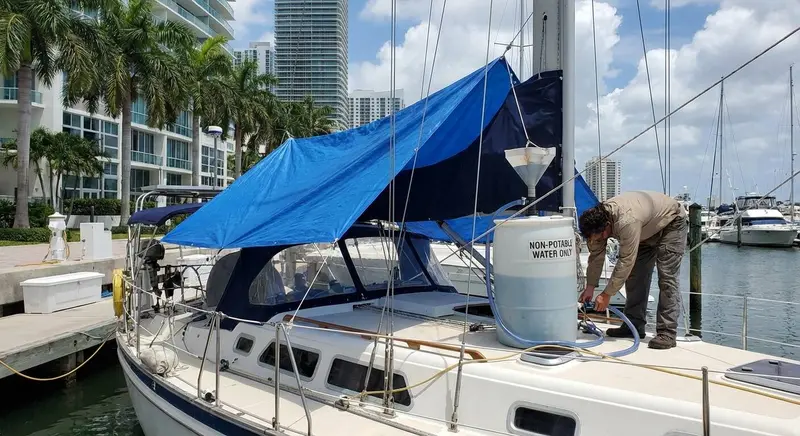 How to Install a Boat Rainwater Collection System for Non-Potable Use