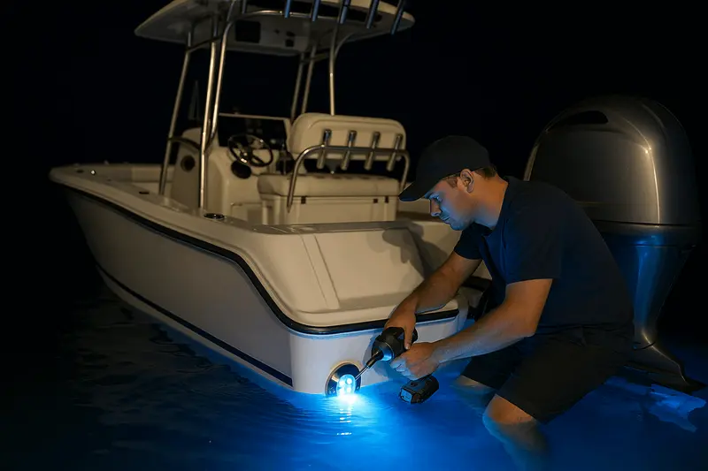 Installing Underwater Lights on Center Console Boats