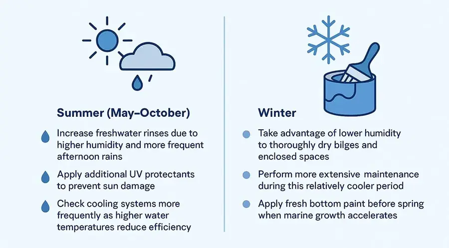 Seasonal changes that matter for Florida boat maintenance