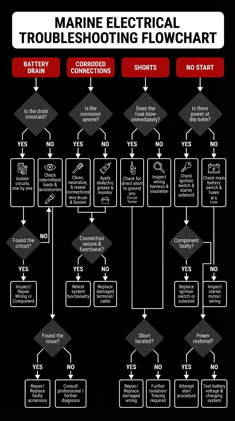 marine electrical troubleshooting flowchart