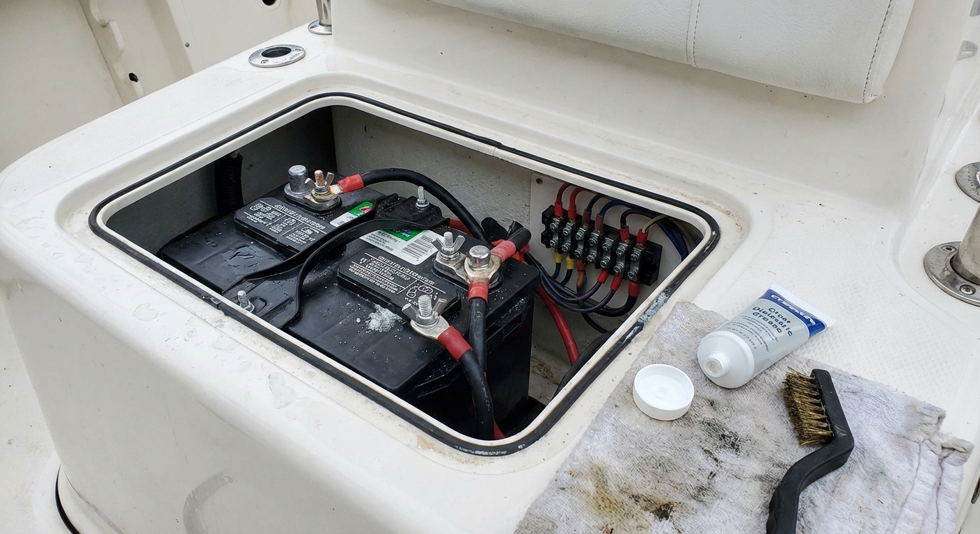 Electrical Connections and Battery on Boat