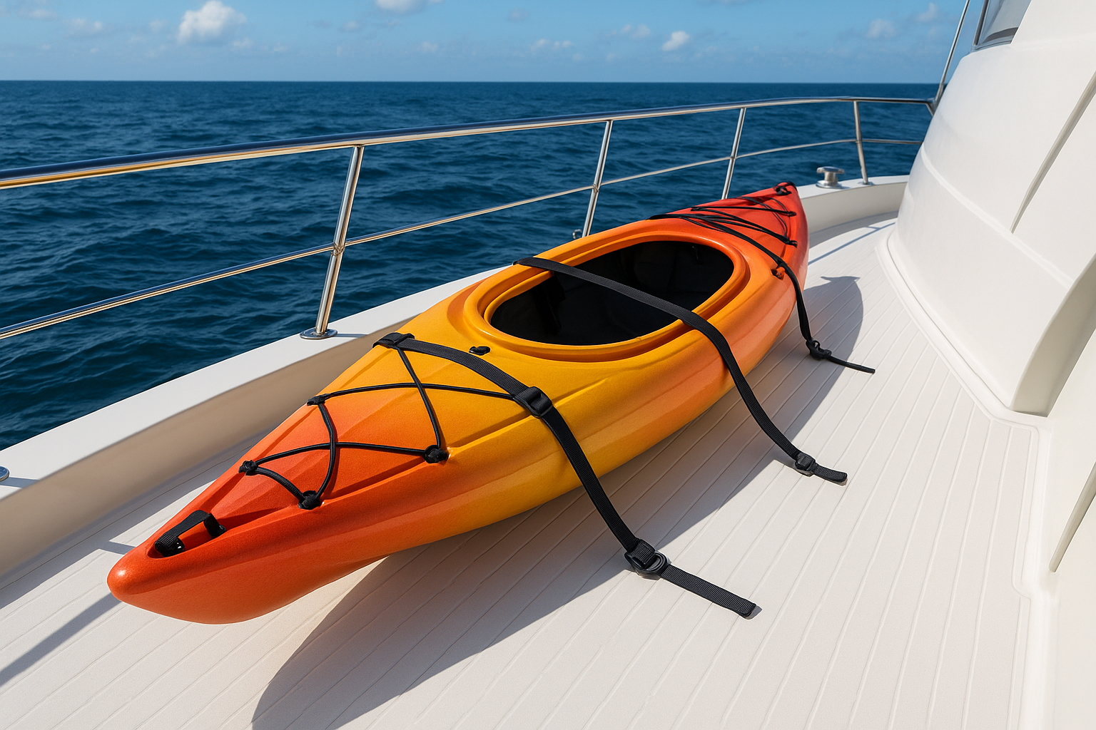 How to Secure a Kayak or Dinghy Safely on Your Boat Deck