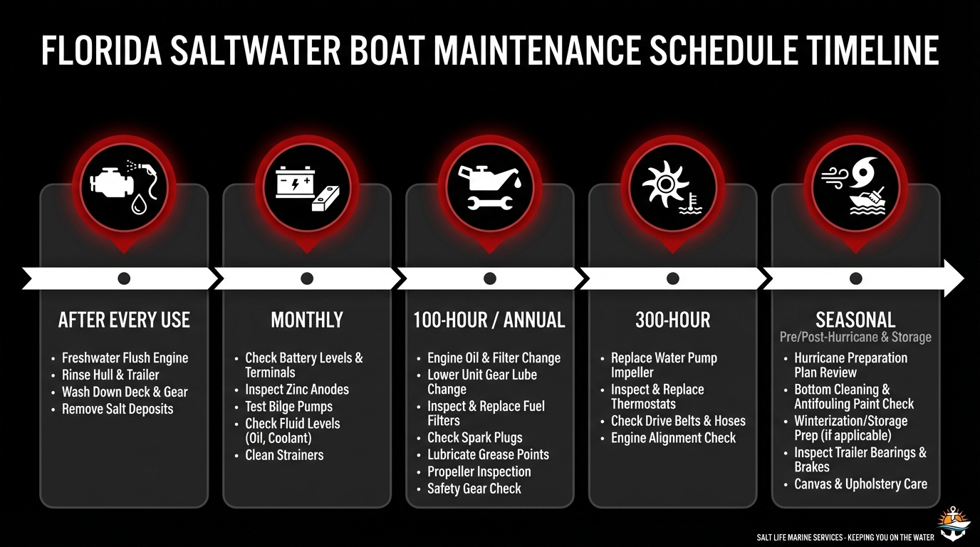 Florida Saltwater Boat Maintenance Schedule Timeline