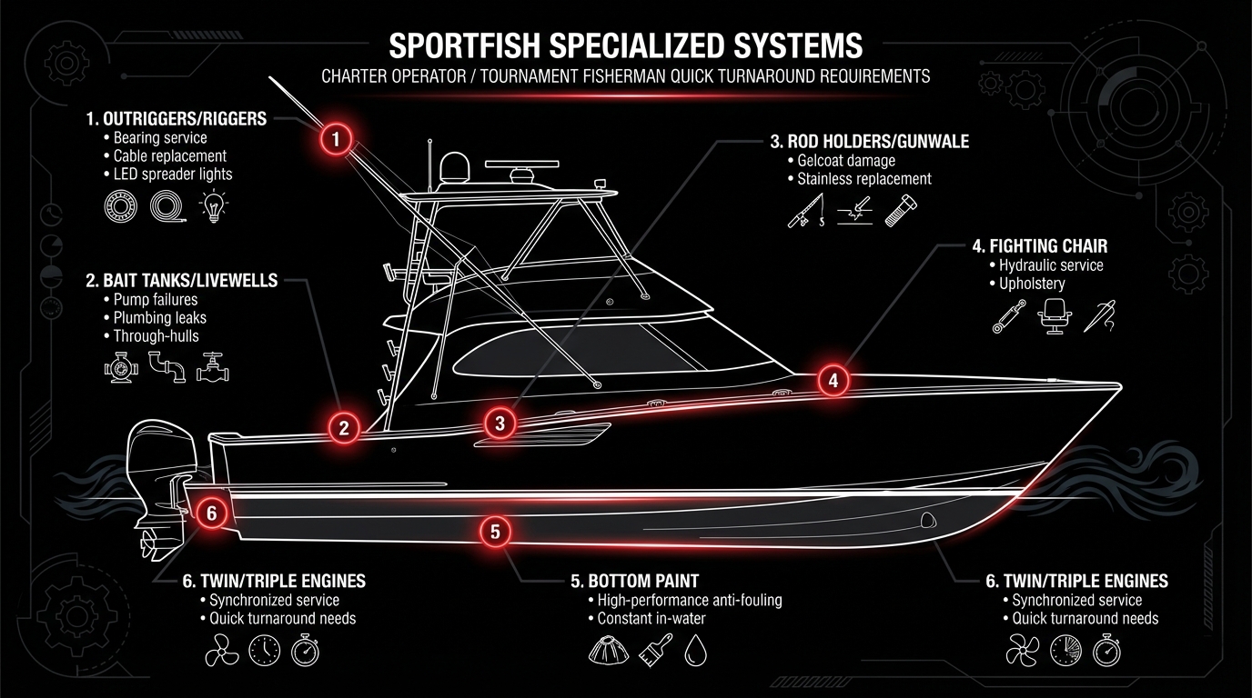 Fishing Boats and Sportfish Boats Turnaround Requirements