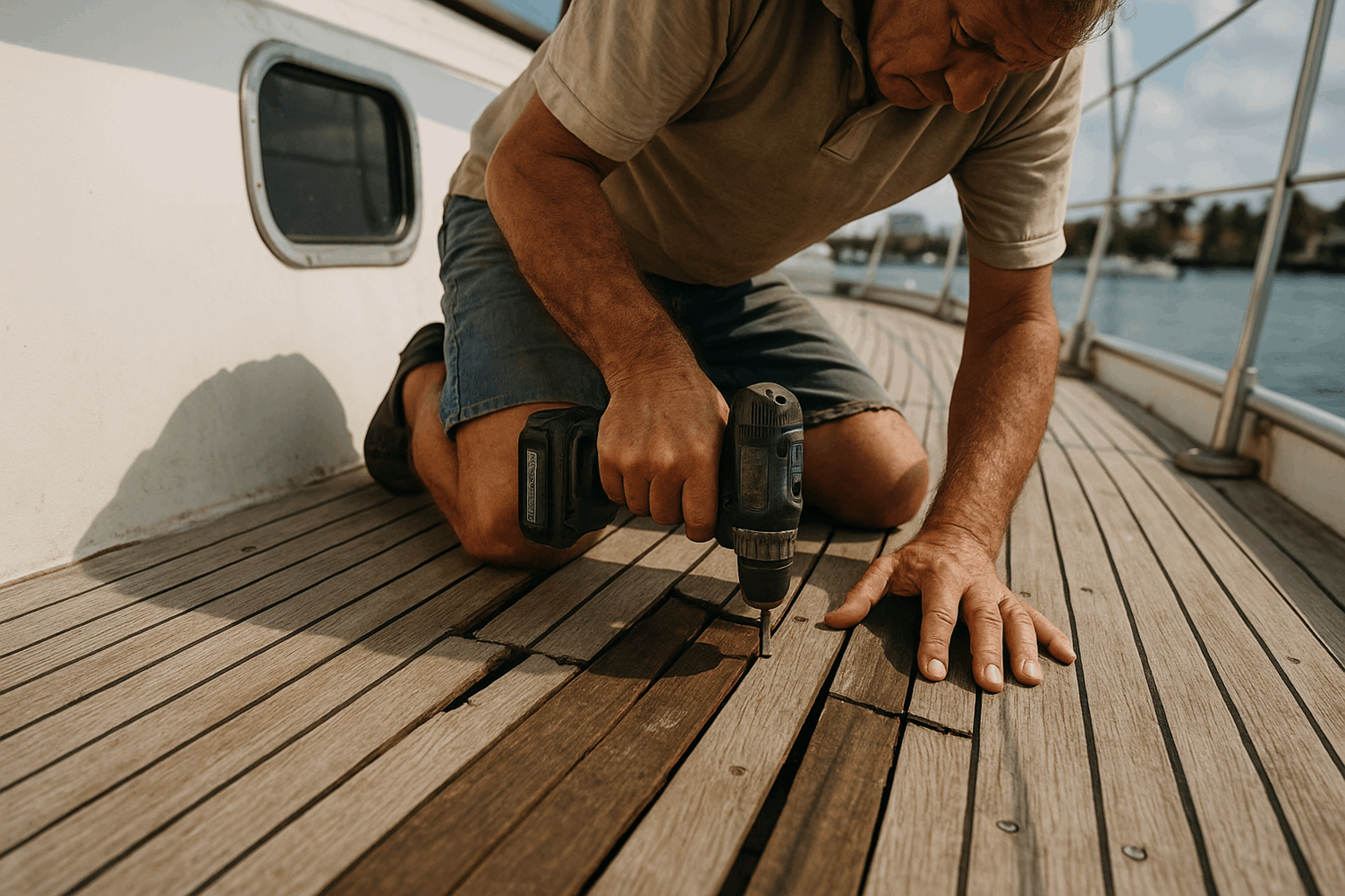 Fixing Loose Deck Planks on Older Fort Lauderdale Boats
