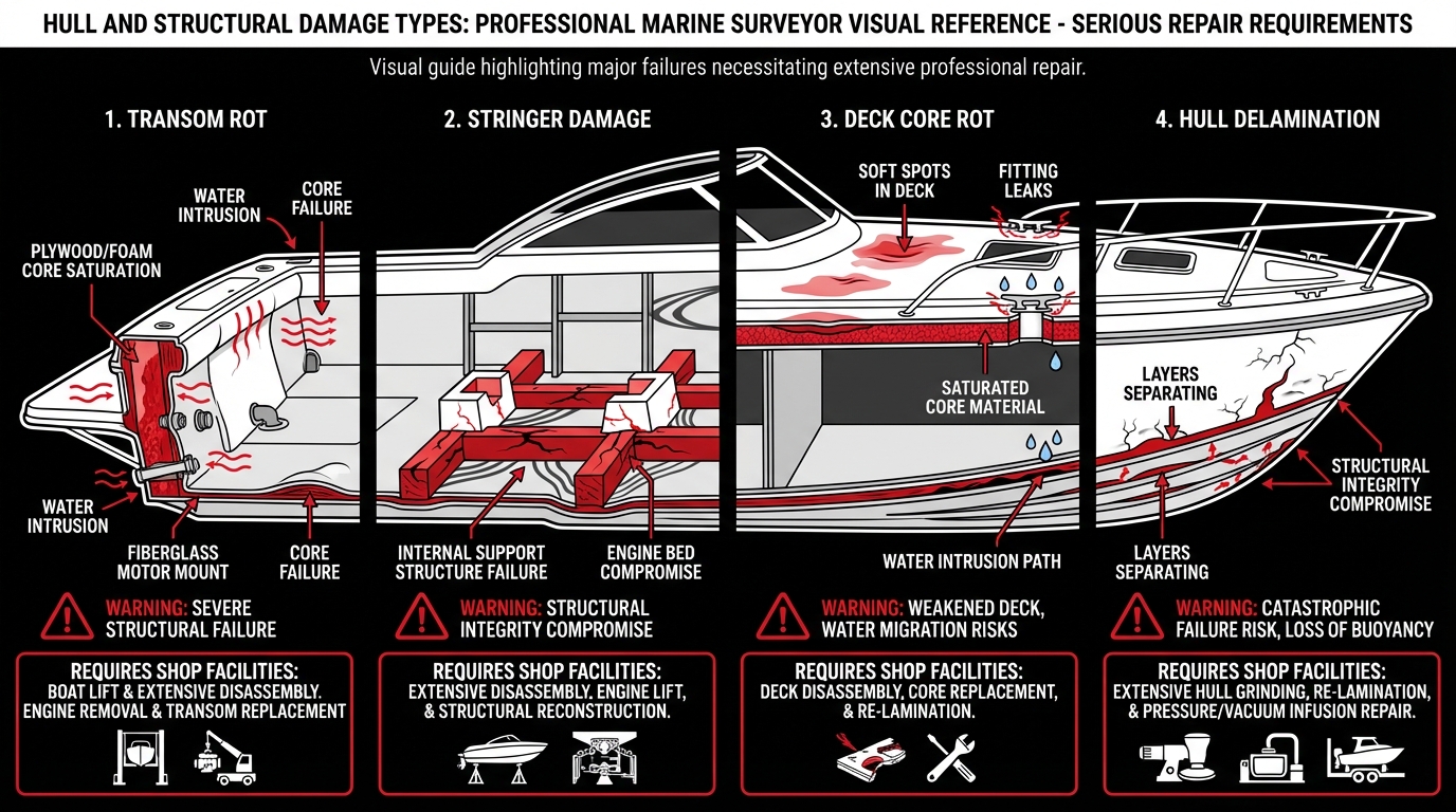 Hull and Structural Damage Types: Professional Marine Surveyor Visual Reference