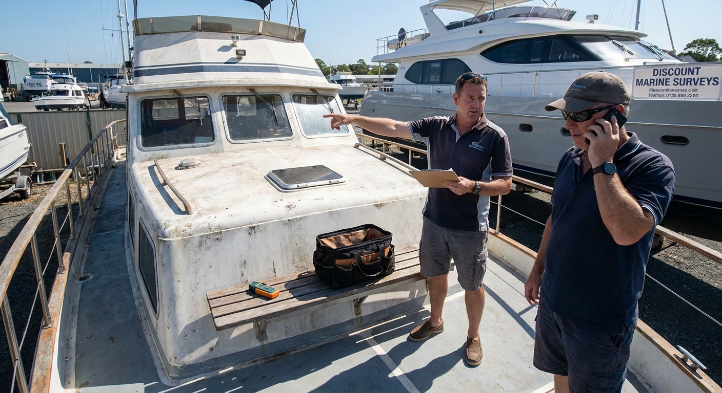 Example of a bad marine survey missing critical inspection steps and documentation