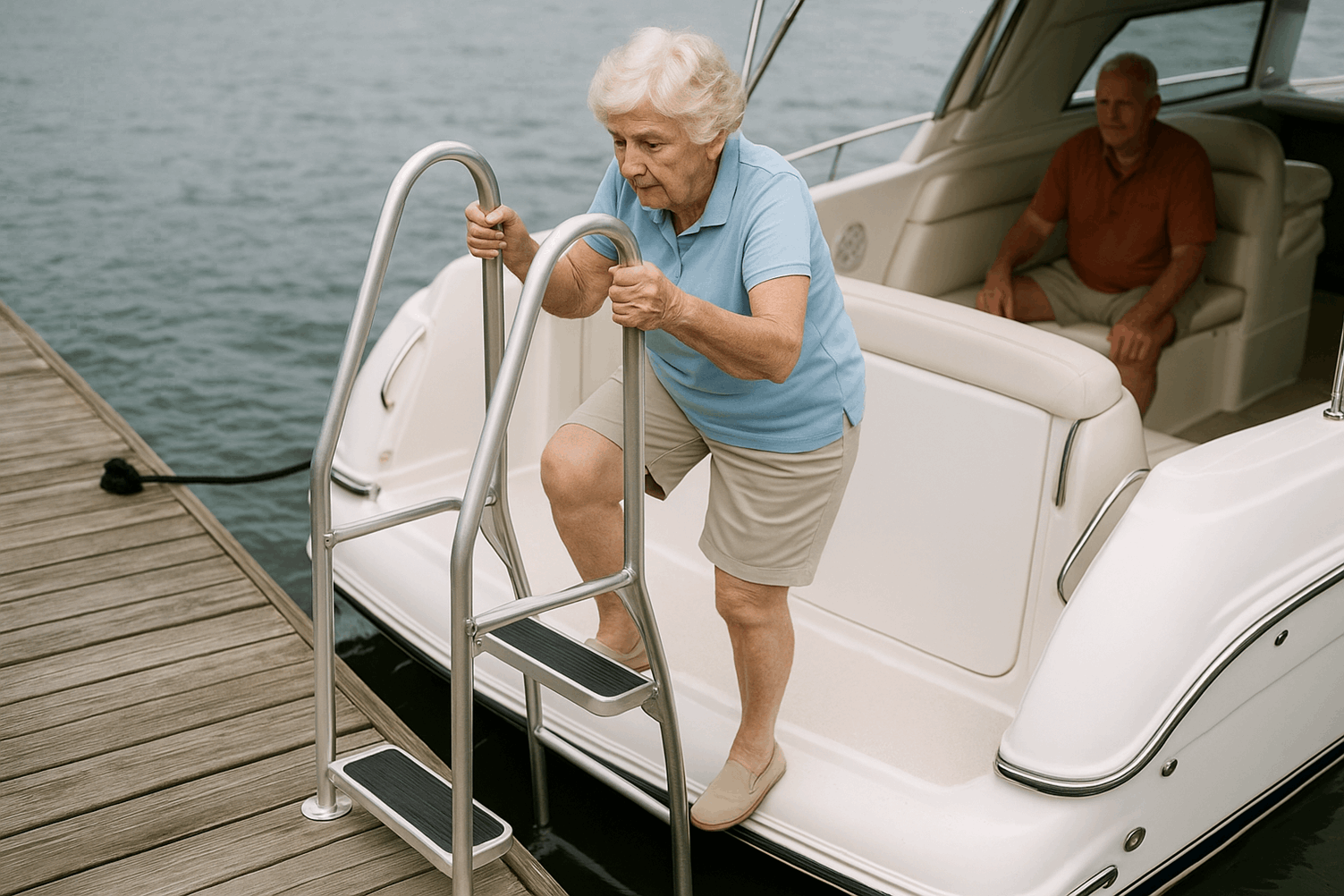 Safe Boat Boarding Ladders for Older Passengers