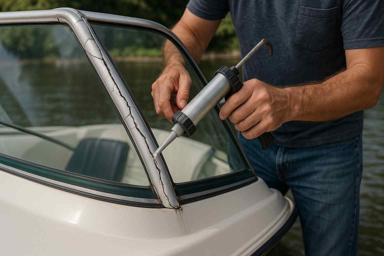 How to Repair a Cracked Boat Windshield Frame